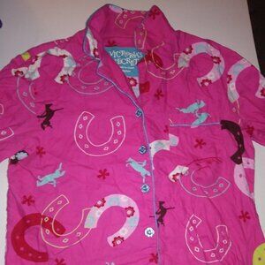 Victoria's Secret Horses Horseshoes  Flannel Top M